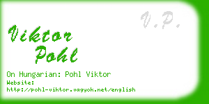 viktor pohl business card